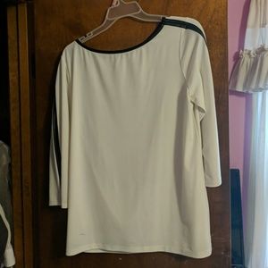 White and black shirt